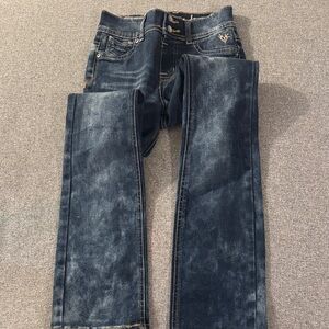 5/$15- Blue Denim Jeans with Heart Logo
